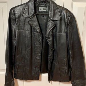 Clio Black Leather Jacket